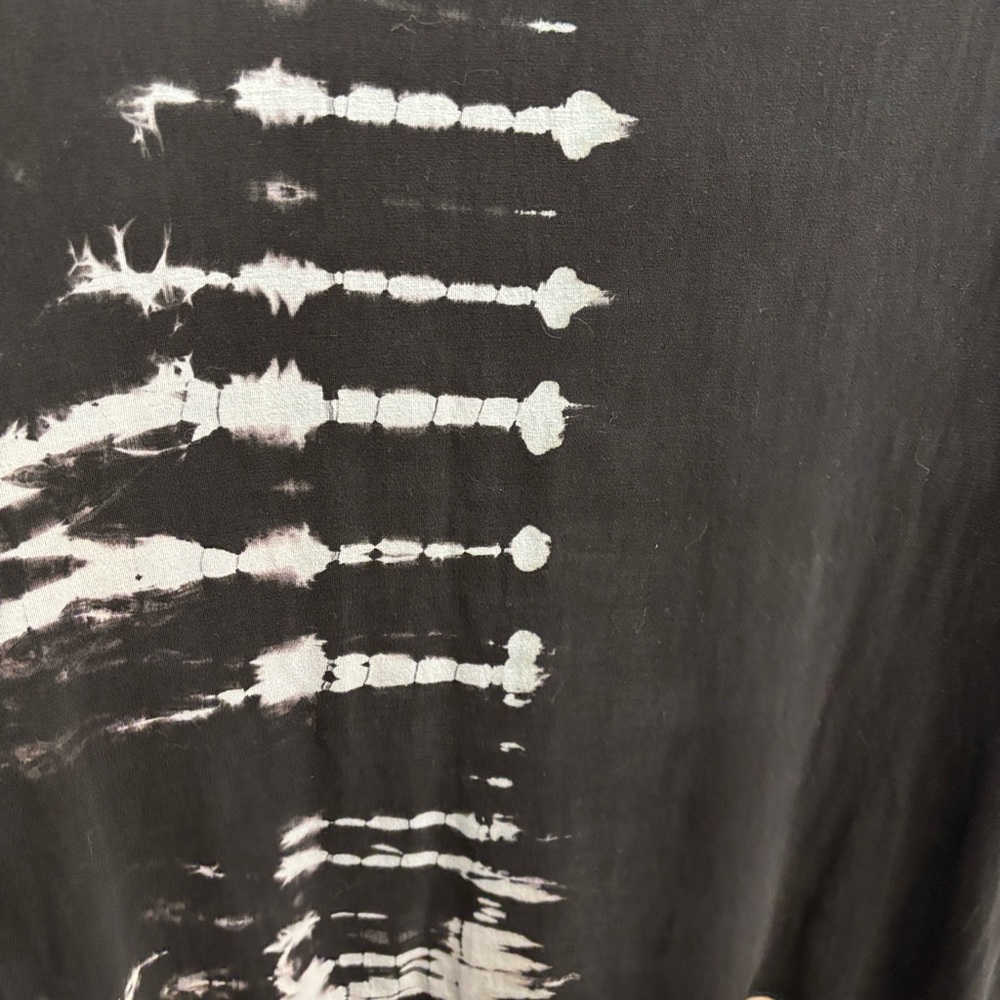 Earthbound Trading Co Black & White Tie-Dye Asymmetrical Skirt S - Picture 5 of 7